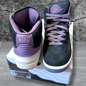 β’NEWβ’ Air Jordan 2 Retro 'NOIR MAUVE' Sneakers in Purple & Gray β’ 8M / 9.5W